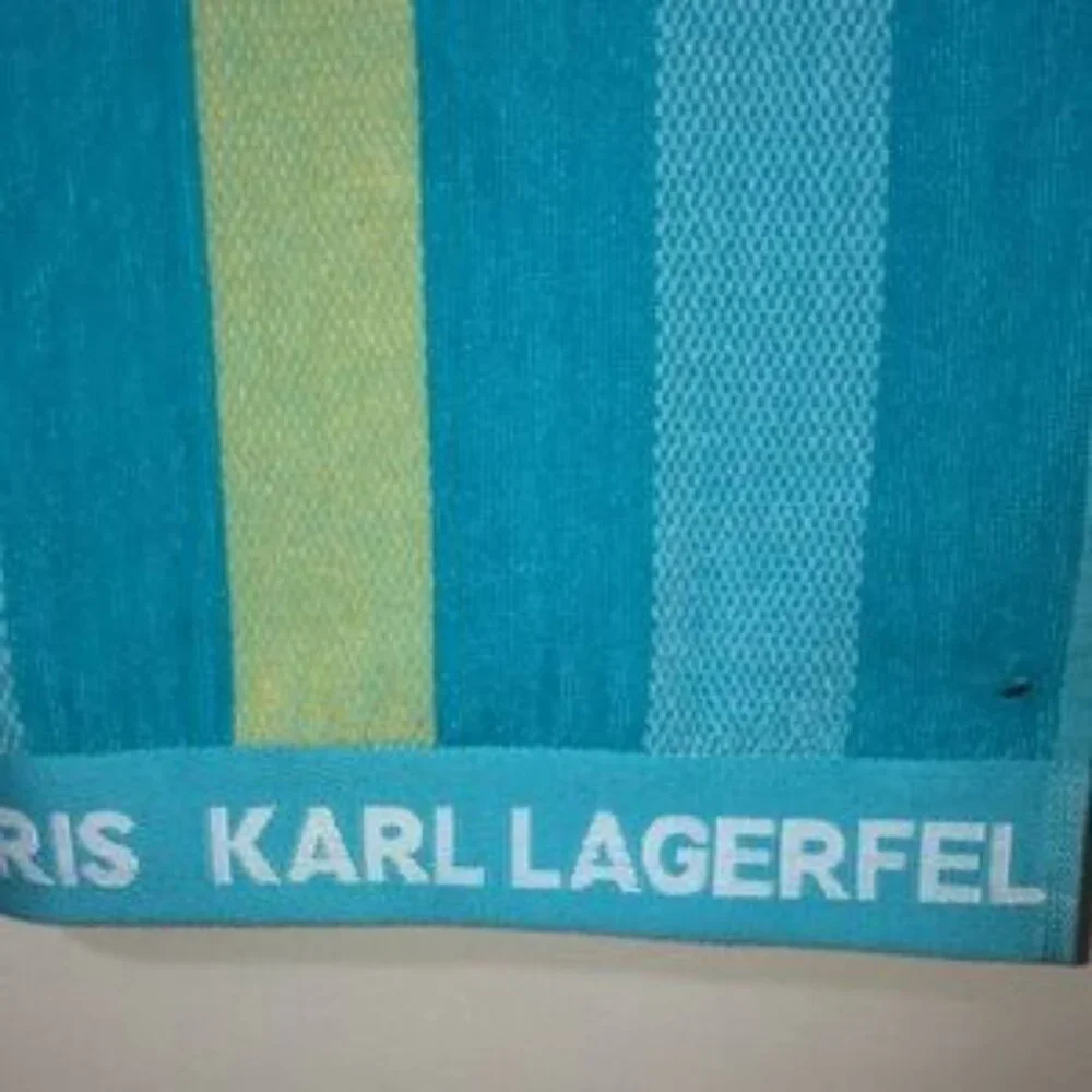 NWT KARL‎ LAGERFELD LOGO TUNIC Beach Towel 36 in X 72 in 6 FEET LONG 100% Cotton